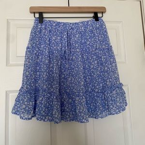 Blue floral skirt
